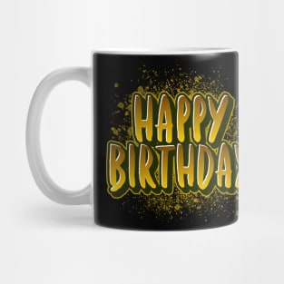 Happy Birthday Gold Mug